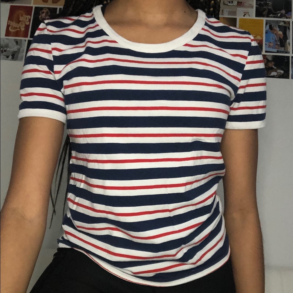 Striped Red, White, & Blue Tee